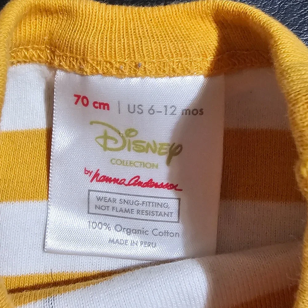 Hanna Andersson Disney Baby Winnie The‎ Pooh Yellow Pajamas 70 6-12 Months